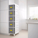 Gabinete de Almacenamiento para Cajones de Cocina, Gabinete de Almacenamiento Multinivel con Cajón Estrecho Torre de Plástico, Cajón de Almacenamiento Vertical de 18cm para Cocina y Organización, Caja de Almacenamiento para Baño con Cajones, Instalación