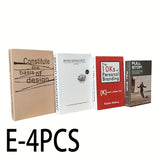 Juego de 4 Libros Decorativos, Conjunto para Decoración del Hogar, Adornos para Estantería de Sala de Estudio, Artículos Duraderos para Exhibición a Largo Plazo