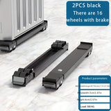 Soporte ajustable para lavadora, 2 piezas, longitud de 45.01 a 70.0 cm, acero inoxidable, antideslizante, patas antioxido, soporta hasta 300.0 KG, base amortiguadora, ideal para refrigeradores y electrodomésticos de lavandería, fácil de armar