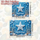 1pc Protector de Estufa - Decoración Oceánica para Cocina, Superficie Antideslizante y Fácil de Limpiar, Cubierta para Placas de Gas/Eléctricas, Apto para Lavavajillas - Ideal para Cocina o Hogar Costero, Poliéster Duradero, 2D Plano