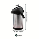 Hervidor Aislado de Acero Inoxidable de 3L - Presione para Verter, Gran Capacidad para Bebidas Calientes y Frías, Perfecto para el Hogar, la Oficina y el Uso en el Coche