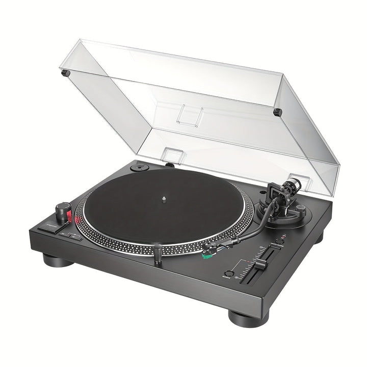 1 pieza de cubierta de polvo de giradiscos de reemplazo de acrílico transparente para Audio-Technica AT-LP120 y LP120X, cubierta de polvo para giradiscos LP120XBT, estuche protector transparente con clips de ajuste seguro y suspenders, accesorio para máq