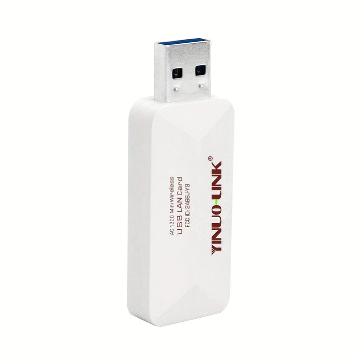 Adaptador de red inalámbrica USB dual banda AC1300, compatible con HomeKit, receptor y transmisor WiFi de alta velocidad, USB 3.0, funcionamiento de baja tensión ≤36V, 2.4GHz 400Mbps y 5GHz 867Mbps, 802.11ac
