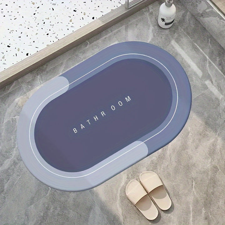 Alfombra de baño de diatomeas ultra absorbente - Secado rápido, antideslizante, fácil de limpiar, con diseño nórdico para ducha, dormitorio y entrada