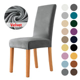 1, 2 o 4 fundas de silla de terciopelo elástico de lujo - Duraderas, resistentes al desgaste, súper suaves, aptas para mascotas, estilo contemporáneo, tela elástica y diseño moderno, ideales para hogar, hotel o restaurante