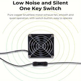 Kit de extracción de humos y ventilador de extracción de 1pieza para impresora 3D, ventilador de extracción de bajo ruido con alimentación USB y tubo de escape de plástico duradero, eliminación eficiente de humo, polvo y olores, incluye componentes elect