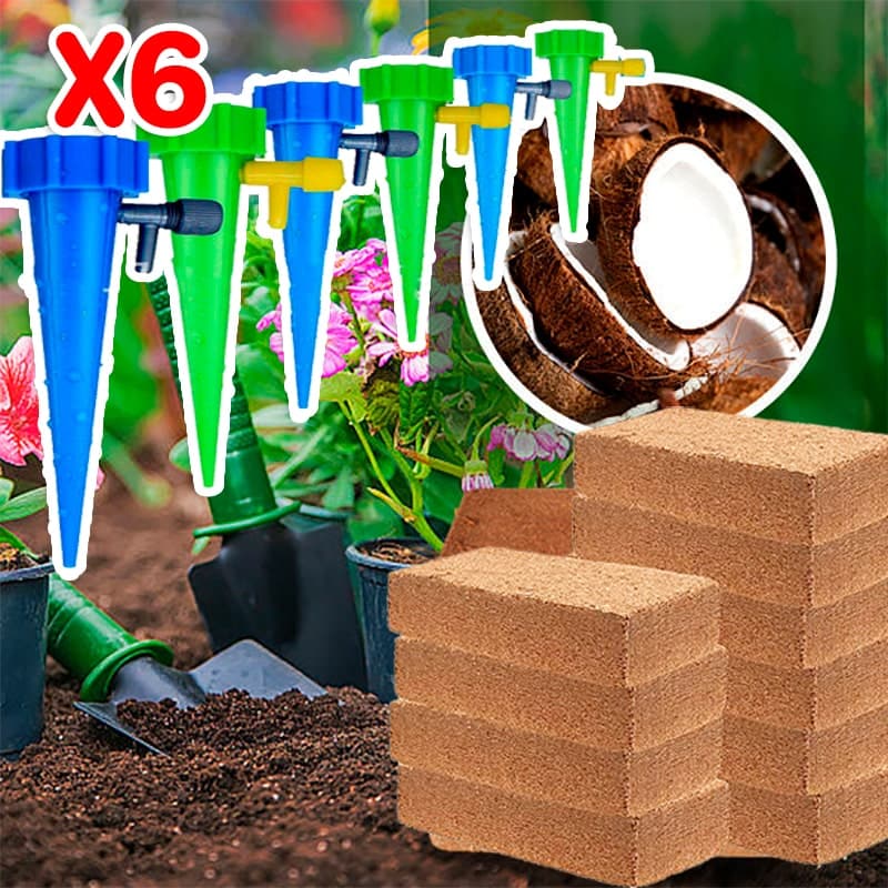 Pack estacas 6 Unds + 1 Fibra de Coco Orgánica para Plantas™