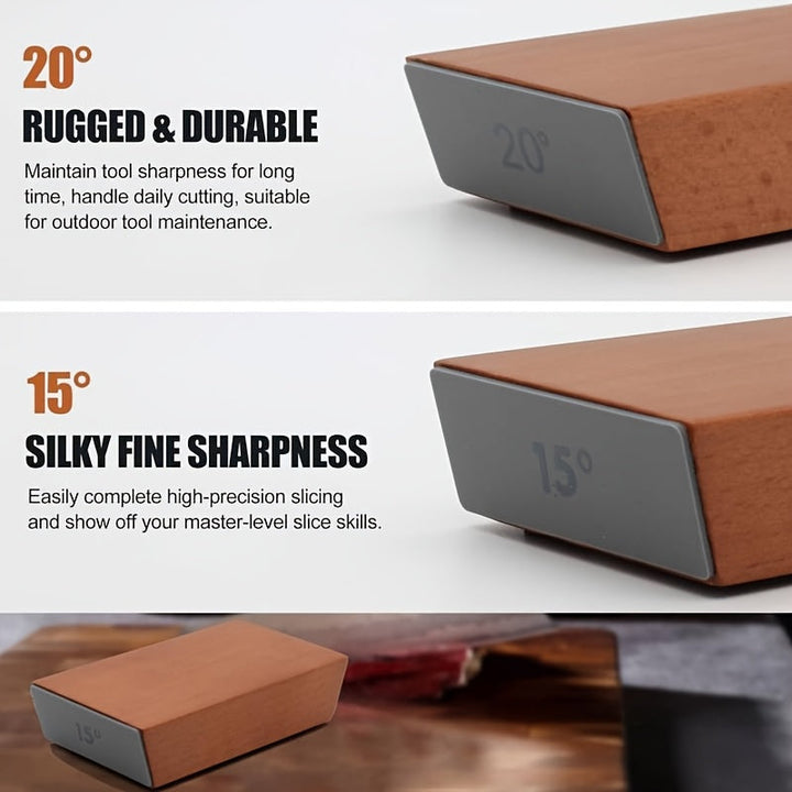 Kit de Afilado con Rodillo - 2 Ángulos Magnéticos a 15°, 20°, Práctico y Duradero para Diversas Cuchillas con Discos de Esmeril de Diamante, ¡Un Regalo para Tu Familia!