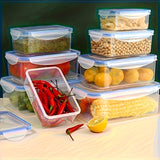 8pcs/4pcs Contenedores Herméticos de Alimentos - Material PP Transparente con Tapas de Cierre, Apto para Refrigeración/Congelador/Microondas, Juego para Frutas/Verduras/Alojamientos Secos