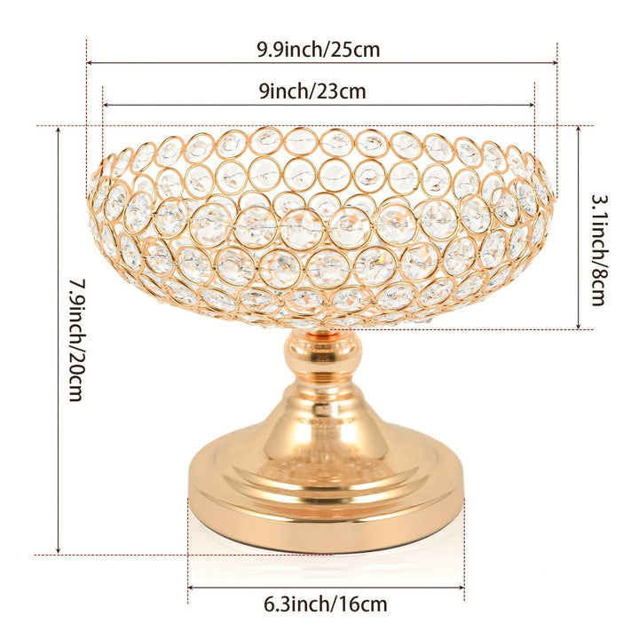 Bandeja de frutas de cristal moderna y lujosa para decoración del hogar, fiestas o eventos prenupciales