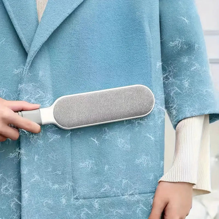 1pc Cepillo de Eliminación de Pelo de Mascotas Reutilizable y Doble Cara para Gatos y Perros - Herramienta de Limpieza Electrostática Manual para Ropa, Sofás, Camas y Alfombras - Material Duradero de Polipropileno, Sin Necesidad de Energía, Diseño Extend