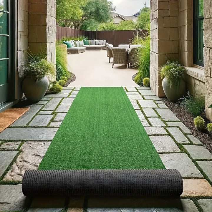 3 Rollos de Alfombra Artificial de Césped Sintético Lujoso Resistente a los Rayos UV, 3.0 metros x 50.01 cm, Material Plástico Duradero, Adecuado para Uso Interior/Exterior, Amigable con Mascotas, Ideal para Jardines, Balcones, Patios, Piscinas y Decorac