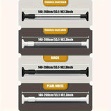 Barra para cortinas ajustable de 1 pieza, resistente y extensible sin taladrar, para ducha, clóset, ventana o toallero, accesorio para el hogar de metal y plástico