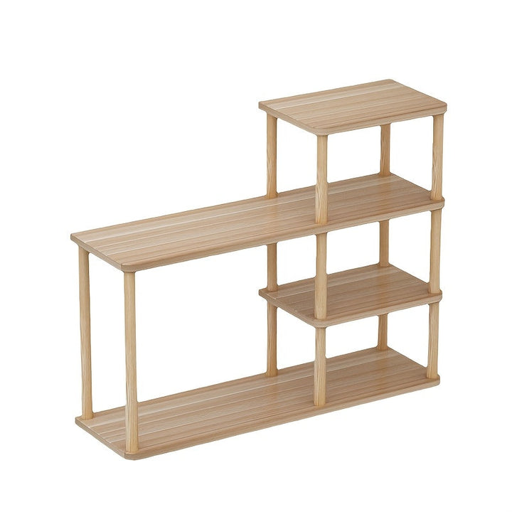 Organizador de Escritorio de Madera de 2 Niveles - Estantería Multinivel Independiente con Acabado Pintado para Almacenamiento en Oficina y Dormitorio, Estantes