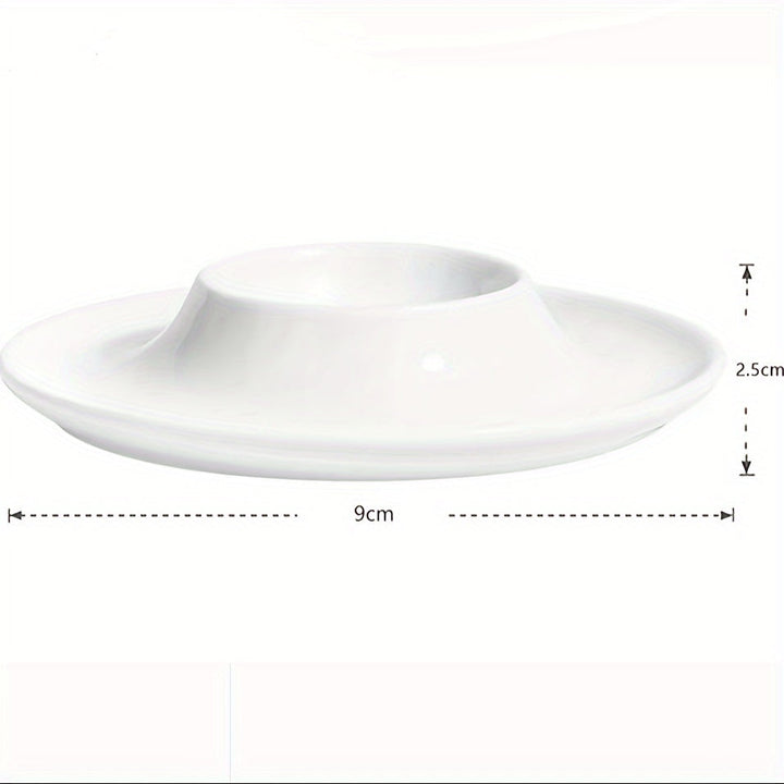 Soporte de plástico para huevos - Plato blanco para huevos para el desayuno - Apto para estar en contacto con alimentos