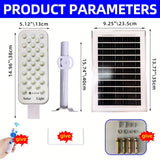 Luces de calle solares LED, luces de patio al aire libre de 6000Mah, y ahorro de energía, impermeables y duraderas, adecuadas para estacionamientos comerciales, canchas de baloncesto escolares y calles, fáciles de instalar, con luces de pared solares con