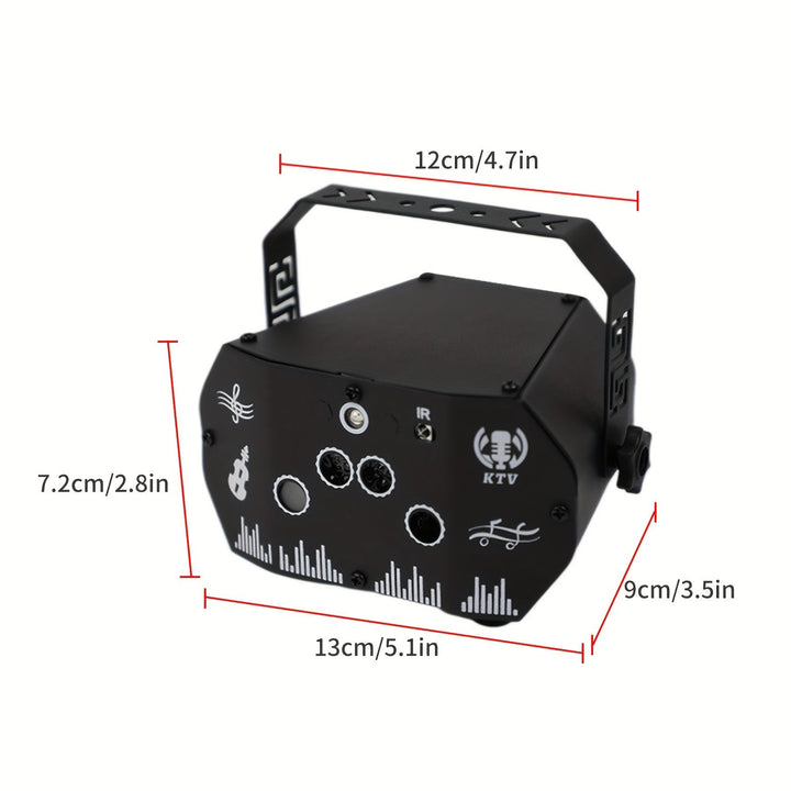 1-Pack Luces DJ con Control Remoto Alimentadas por USB - Iluminación LED RGB Cambiante para Escenarios, Fiestas, Bodas, Navidad y Diwali - Compatible con PC/Laptop (Sin Pilas Necesarias), Luces de Disco para Eventos, Decoración Vibrante, Alta Calidad, Id