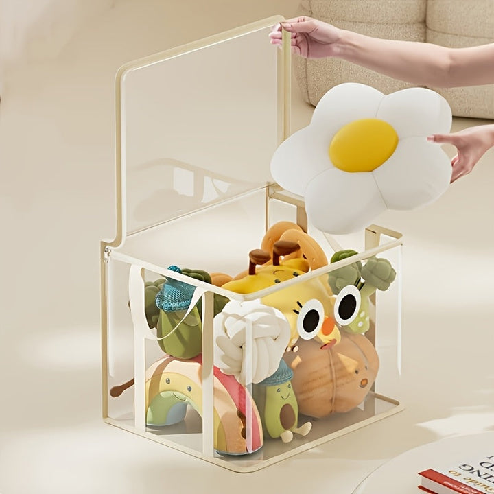 Caixa de Almacenamiento Plegable - Gran Capacidad, Plástico Duradero, Diseño Ahorra Espacio, Adecuada para Libros, Ropa, Juguetes, Muñecas, Cestos y Contenedores, para Organización del Hogar