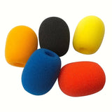 5 Fundas de Micrófono Resistentes a Viento, Polvo y Golpes - Fundas Lavables No Desechables para Estudio, Live, KTV, Podcast - Compatibles con la Mayoría de Microfonos (Azul/Amarillo/Rojo/)
