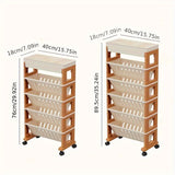 1 Pieza, Estante De Almacenamiento Rodante Moderno De 1 Nivel, Estante De Plástico Para Libros Para Escritorio, Dormitorio, Organizador Multiusos, Estante Portátil Para Libros