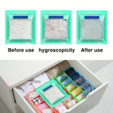 10 almohadillas reutilizables absorbentes de humedad - Deshumidificador rápido sin electricidad, para clósets, armarios, zapateras y dormitorios - Compacto, portátil y de alta calidad, solución contra la humedad en interiores