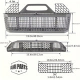 Cesta de reemplazo para lavavajillas - Organizador de cocina de plástico duradero con agujeros de ventilación, diseño que ahorra espacio para almacenamiento de lavavajillas y utensilios, accesorio de fácil acceso para cocinas modernas, organizador de lav