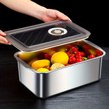 Recipiente Hermético de Acero Inoxidable Premium con Tapa Sellada y Válvula de Ventilación, Apto para Microondas/Congelador/Horno, Lavavajillas, Reutilizable para Comidas en Casa, Viajes o Sobras del Trabajo