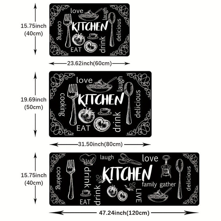 1pc Alfombra Antifatiga para Cocina, Alfombra Acolchada Antideslizante Gruesa, Tapete Corredor, Alfombrillas de Confort para Estar de Pie Resistentes, Alfombra para Pasillo y Lavandería