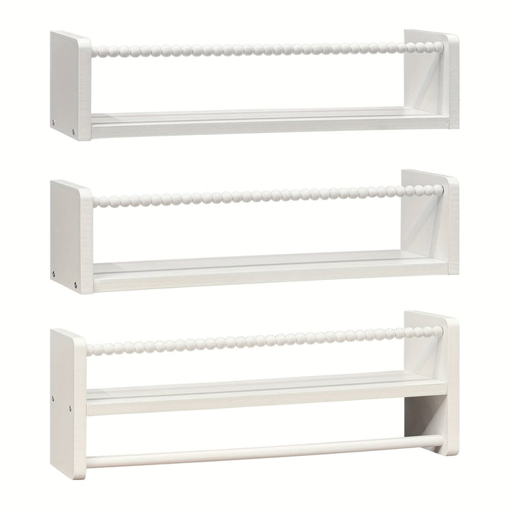 Estantes flotantes para pared, 3 repisas de madera natural, decoración para habitación, cuarto, cocina o guardería, soporte de almacenamiento montado en la pared