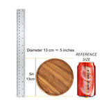 Plato De Madera De Acacia, Bandeja Redonda De Madera Para Servir Aperitivos, Frutas, Postres, Vajilla Rústica, Accesorios De Cocina Y Comedor, Decoración De Mesa