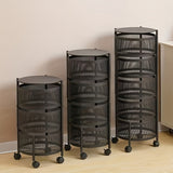 1 pieza de acero al carbono, estante de almacenamiento de cocina giratorio de capas múltiples - Diseño duradero y ahorrador de espacio con 4 niveles, ideal para la organización del hogar, almacenamiento de cocina | Estante de cocina moderno | Utensilios