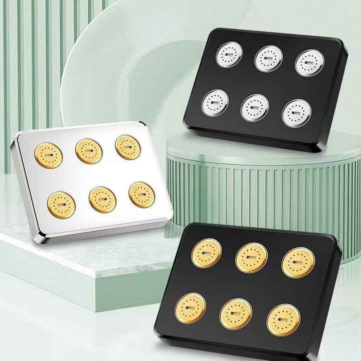 Cabeza de ducha de lluvia de lujo de gran flujo - Montaje en pared, alta presión, no necesita energía, diseño clásico cuadrado con varias opciones de aspersión para una experiencia de baño cómoda, accesorios de ducha | Accesorios de ducha modernos | Acab