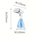 Vaporizador de Ropa de Mano de Alta Potencia, Enchufe US 110-130V - Elegante Azul y Blanco, Diseño Sin Cepillos para Planchar Eficientemente, No Necesita Batería, Plancha Portátil para Ropa