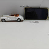 Modelo de Coche Clásico Retrò Convertible Escala 1:36 - Construcción en Aleación y Plástico, Blanco//Azul con Interior Marrón, Detalles Cromados - Juguete Coleccionable para Aficionados, Decoración para Hogar/Ocio, Diseño Automotriz Retro | Artículo de C