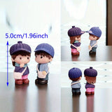8 piezas de figuras de pareja en miniatura, muñecas coleccionables de PVC para decoración de interiores y exteriores, accesorios de bricolaje para varios tipos de habitaciones, no requiere electricidad.