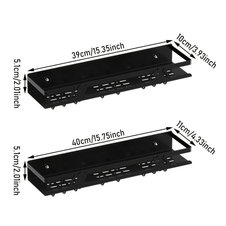 Estante de baño de hierro fundido, estante de almacenamiento de pared para inodoro, instalación fácil sin taladrar, organizador que ahorra espacio para pañuelos, champú, gel de ducha, accesorios de baño.