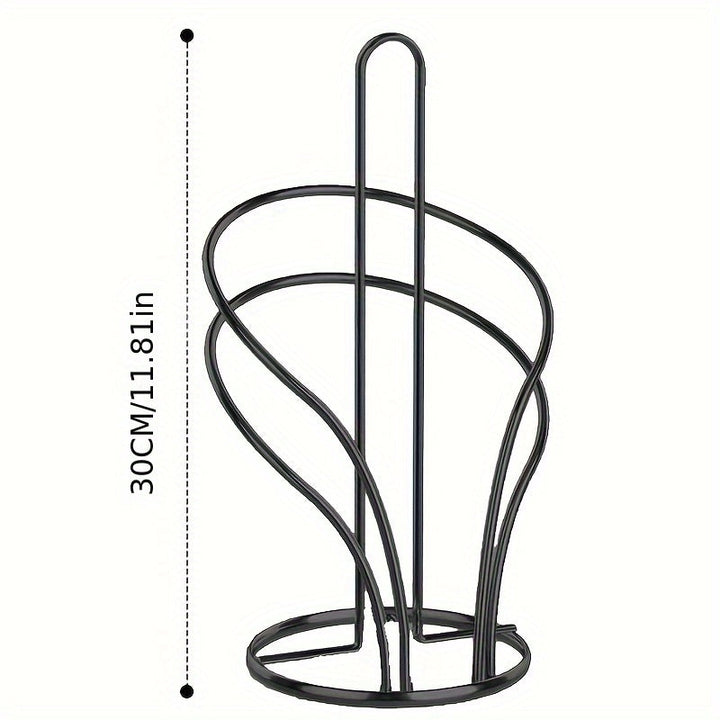 Soporte para rollos de papel de cocina y baño, base pesada, soporte de papel de pie para mostrador