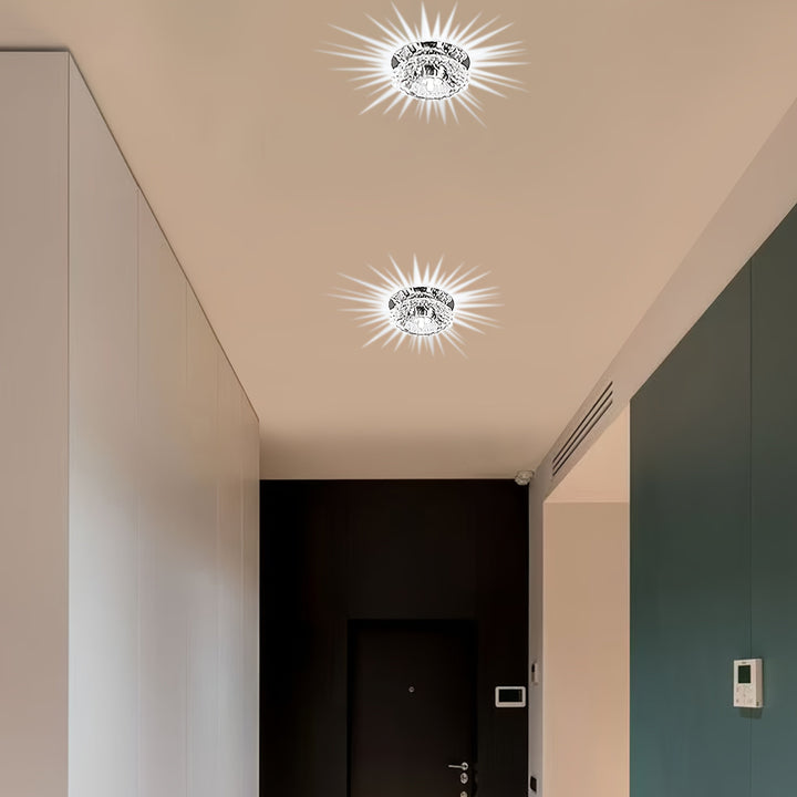 1 pieza de luz de techo LED de cristal moderna y elegante, adecuada para la decoración del hogar en salas de estar, dormitorios, pasillos, escaleras, cafeterías, restaurantes, hoteles, centros comerciales, fácil de instalar | Luz de habitación