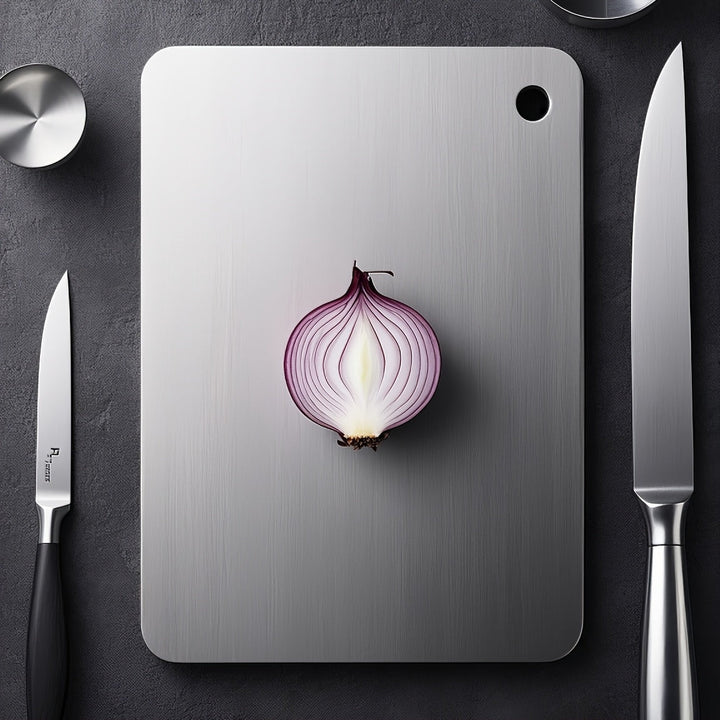 3 piezas de tablas de corte de acero de titanio de doble cara de alta calidad | Tablas de corte de grado alimenticio para cocina, preserva el sabor original sin dañar las cuchillas, adecuadas para cocinas y restaurantes. Se puede lavar en lavavajillas.