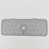 Bandeja Antideslizante de Silicona para Grifo, Protector Impermeable y Secado Rápido con Diseño Inclinado 5° para Control de Flujo de Agua, Anti-Reflujo Multiusos, Bordes Plegables Fáciles de Limpiar, Tapete Resistente al Calor para Secar Platos en Encim