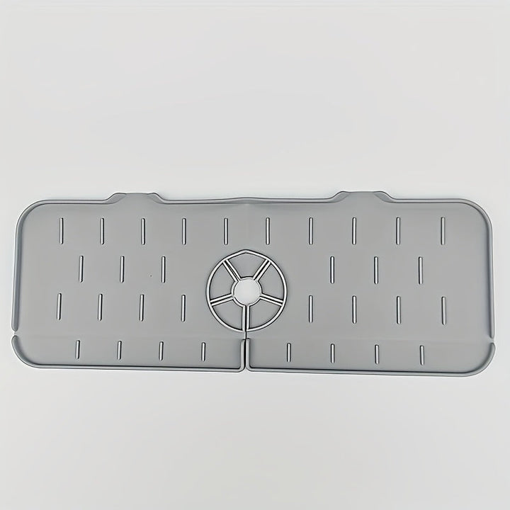 1 charola de goteo para grifo de silicón, antiderrames, diseño inclinado para cocina y baño, impermeable