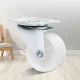 1 unidad de patín de rueda plana industrial de 2 pulgadas de alta resistencia, acabado de metal pulido, construcción duradera de metal y plástico para estanterías, carros, sillas de oficina y soportes de exhibición
