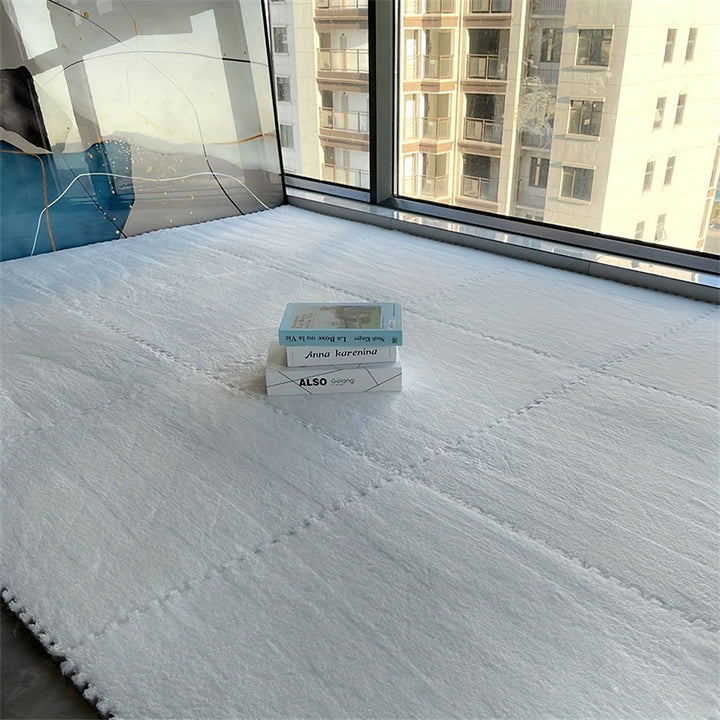 20 unidades, Alfombra de habitación y sala de estar de cobertura completa, Alfombra de lado de la cama, Alfombra de suelo interbloqueable cálida, lavable en máquina, suave y antideslizante, 11.8x11.8 pulgadas, material de poliéster y EVA, uso interior