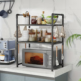 Organizador de Condimentos con Gancho para Reposabrazos y Estante Ampliado y Engrosado para Microondas, Horno y Máquina de Pan