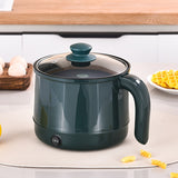 Olla de Cocina Eléctrica Multifuncional con Vaporizador - Material PP Portátil, 1000W de Potencia, 110V-130V Enchufe EE. UU., Compatible con Fogón para Cocinar, Hervir, Cocer al Vapor - Ideal para Dormitorios y Uso en el Hogar