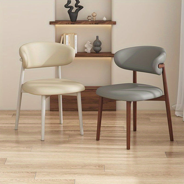 Mejilla moderna escandinava minimalista con respaldo al estilo italiano, ideal para uso doméstico como silla de escritorio o taburete de café/restaurante, ofreciendo comodidad y estilo