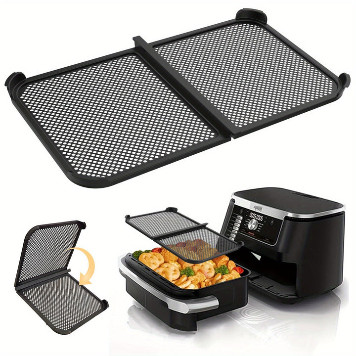 1pc Protector de salpicaduras de silicona para freidora de aire, alfombrilla reutilizable para prevenir salpicaduras de aceite para Ninja AF500, accesorio de cocina y parrilla, baffle antiadherente