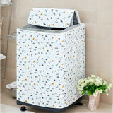 1pc Funda para Lavadora con Diseño Elegante de Campanillas y Flores Amarillas - Protector UV/Antidesvanecimiento/Polvo, Compatible con Lavadoras Frontales y Monoblocos, Tapa Lavable en Máquina de PE, Apto para la Mayoría de Lavadoras Estándar, Material D