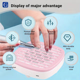 1/5/10pcs Recogedor de Polvo para Uñas con Motor y Cepillo USB - Limpiador Compacto de Residuos, Compatible con Máquinas de Uñas, Incluye Filtro - Para Salón, Hogar, Spa, Manicura/Pedicura DIY - Sistema Ligero y Duradero en Rosa, Diseño Cuadrado Elegante