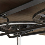 Soporte Elegante para Copas de Vino de Acero Inoxidable - Diseño Ahorra-Espacio Debajo del Estante, Agarre Seguro para Varios Cristales, Perfecto para Bar en Casa o Armario de Cocina, Estante para Vino